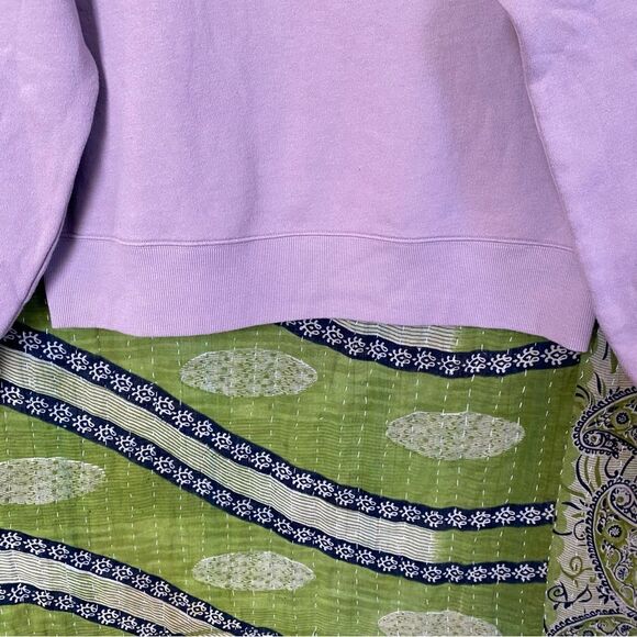 ALO Yoga Lilac Freestyle Fleece Mock Neck Sweatshirt Size Medium - Picture 7 of 16